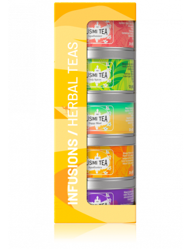 Organic Herbal Teas - Assortment 5 metal tins