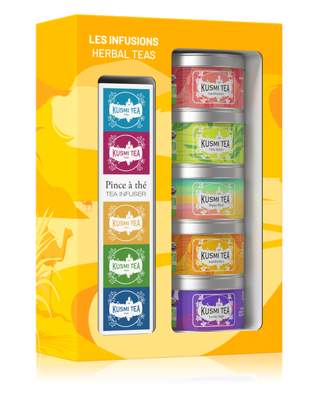 Organic Herbal Teas gift set + tea infuser