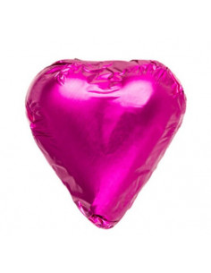 Milk chocolate heart (gold and magenta) (100g)
