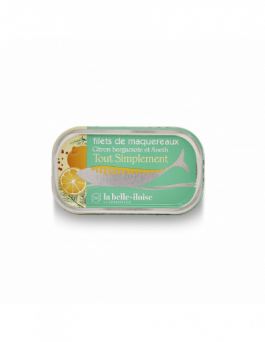 Mackerel fillets and sauce with notes of lemon bergamot and dill