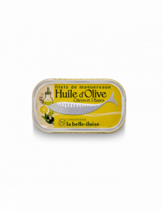 Mackerel fillets with olive oil, lemon and 5 peppercorns